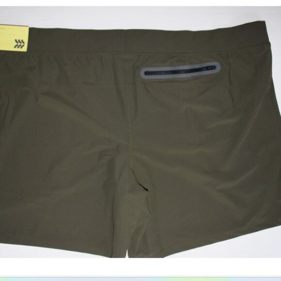 Men's 2XL Shorts Dark Green Drawstring Waist Zip Pocket XXL All in Motion - Picture 4 of 4